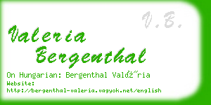 valeria bergenthal business card